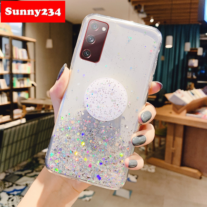 Ốp Điện Thoại Mềm Có Vòng Đỡ Cho Samsung A02s M31s S21 Plus S21 Ultra S20 Fe A12 A52 A72 Note 20