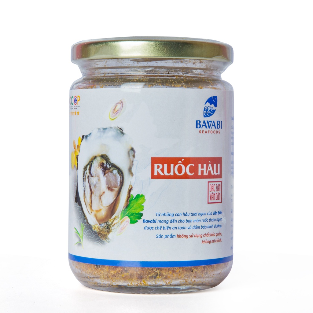 Hũ 100g Ruốc hàu Bavabi thực phẩm đóng hộp đặc sản Quảng Ninh, Đảm bảo vệ sinh An toàn thực phẩm