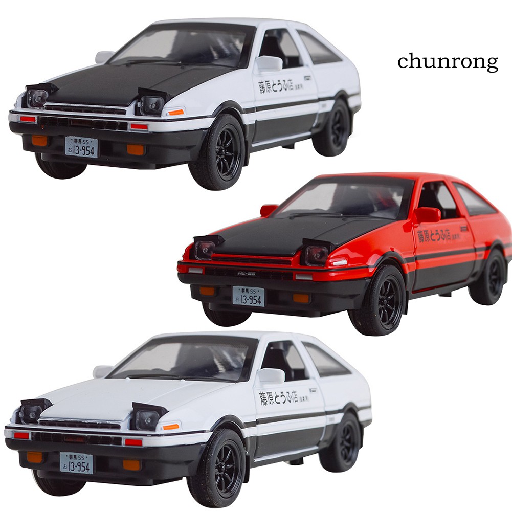 CR+1/28 for Honda AE86 Allloy Pull Back Car Vehicle Model with LED Sound Kids Toy