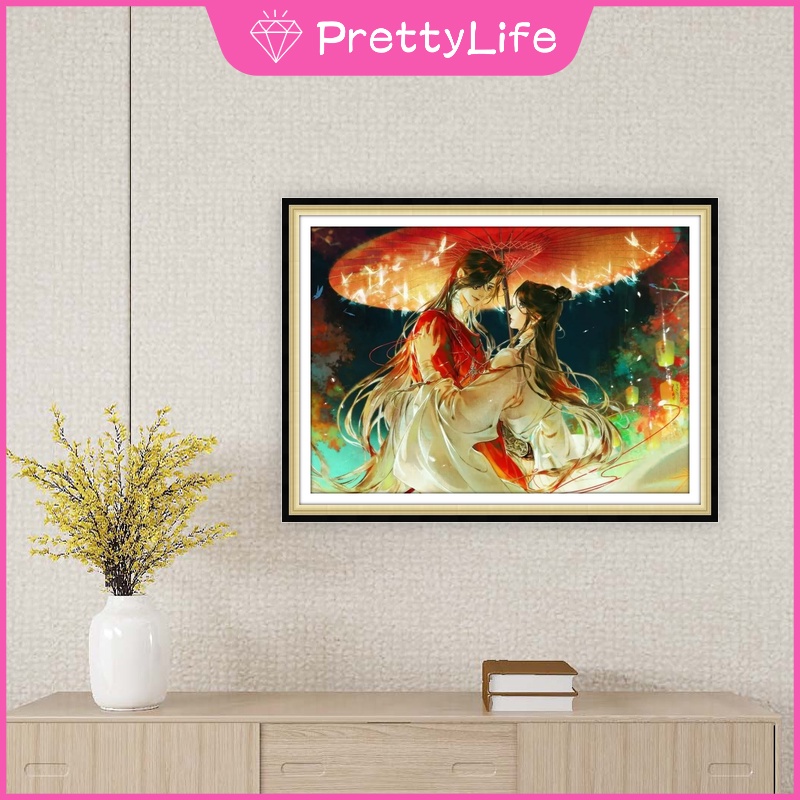 Bộ Tranh Đính Đá 5D Tự Làm Hình Thiên Công Hoạt Hình 30x40/40x50/50x60CM