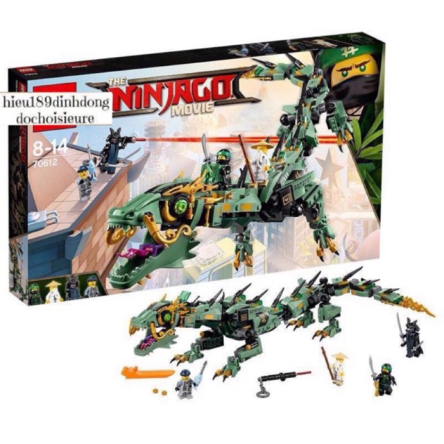 Lắp ráp xếp hình Rồng xanh huyền thoại của ninja xanh lá cây lloyd 4010 4015