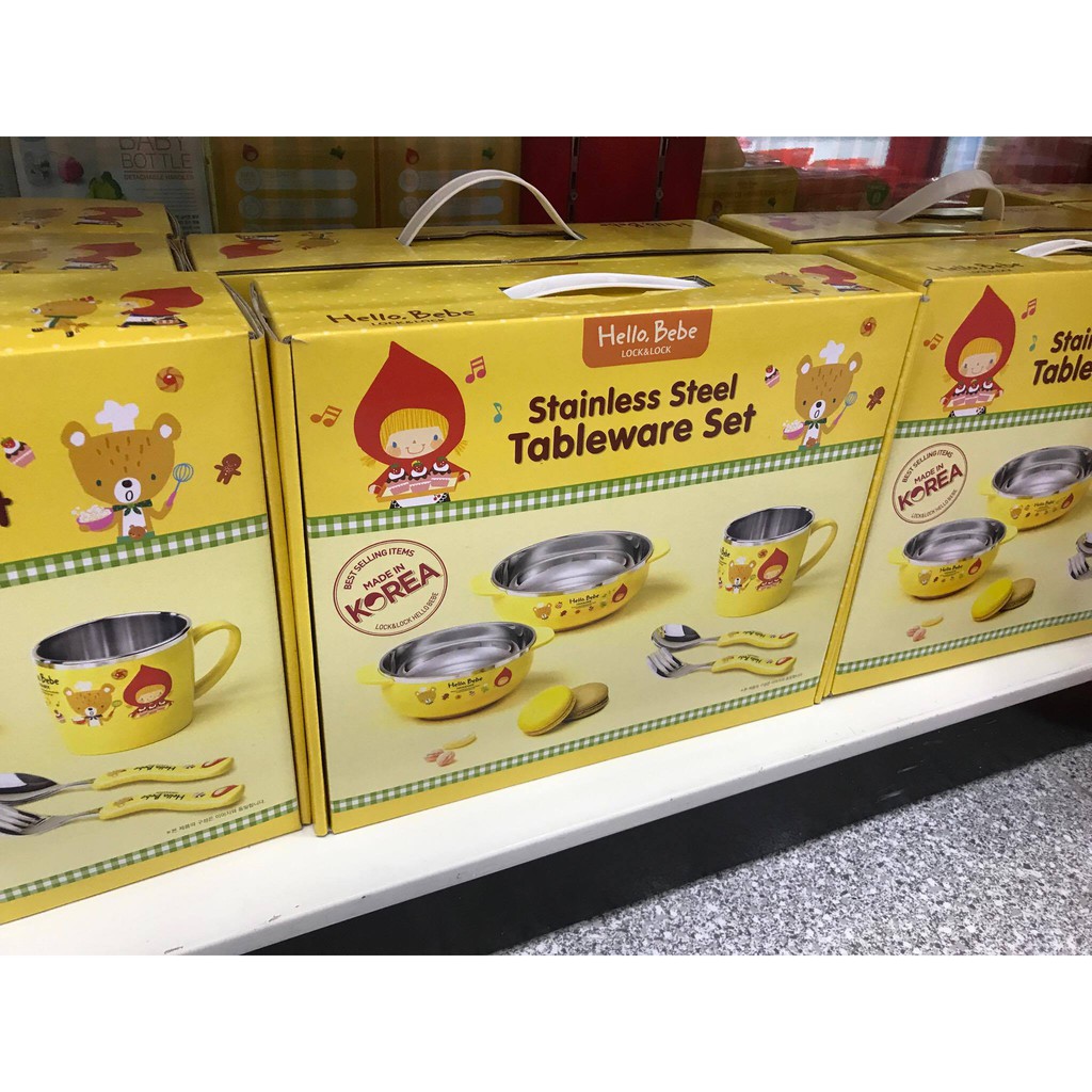 Set bộ đồ ăn hình Hello Bebe Set 5P