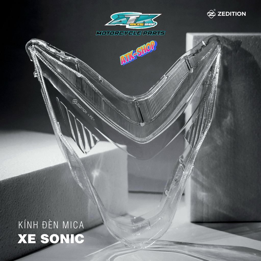 Mica choá đèn dành cho xe SONIC và xe Vario125/150 đời 2018-2022 thương hiệu ZEDITION chuẩn dầy chống ố vàng