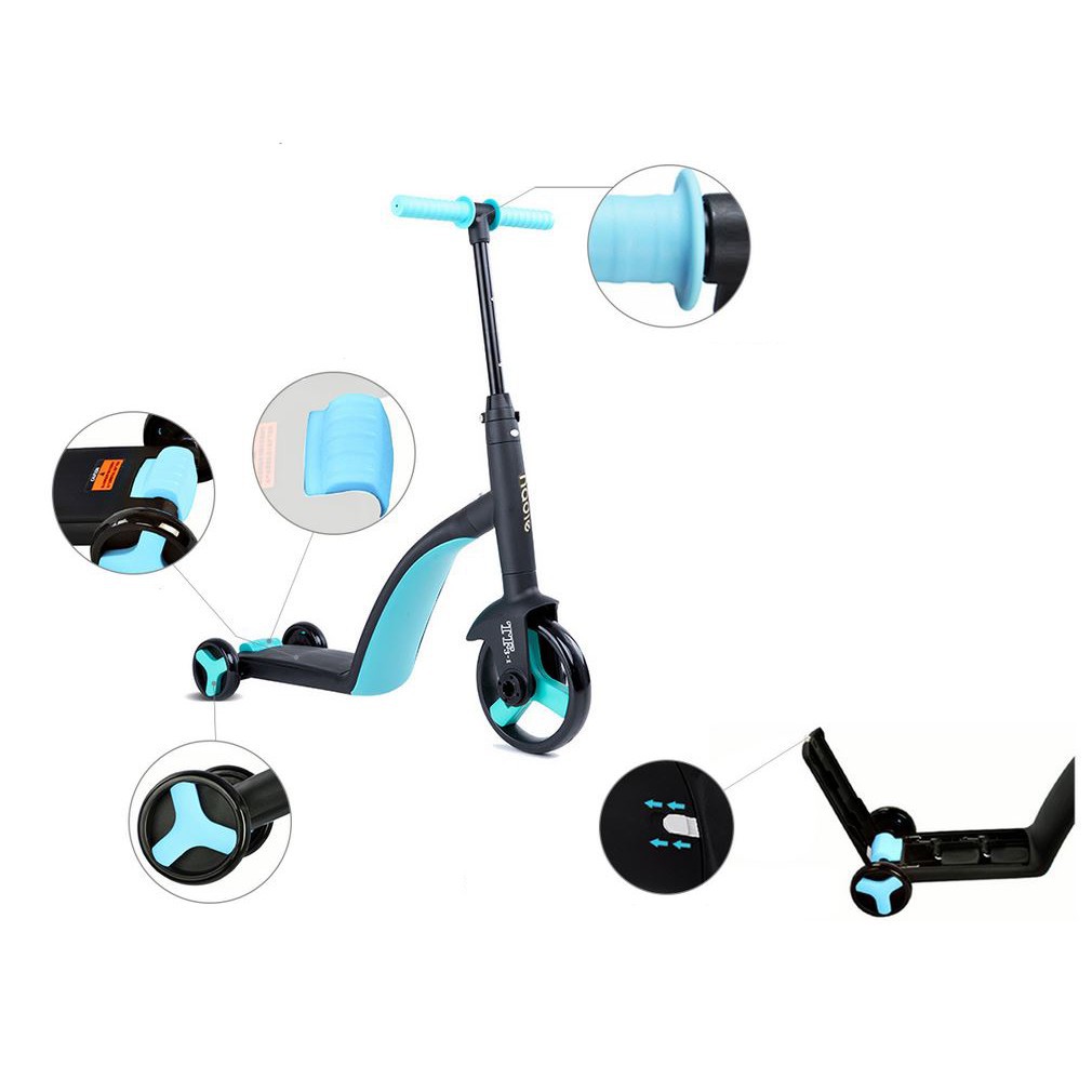 Xe Nadle Joovy 3 trong 1 - Xe đạp, Xe chòi chân, Chiếc scooter