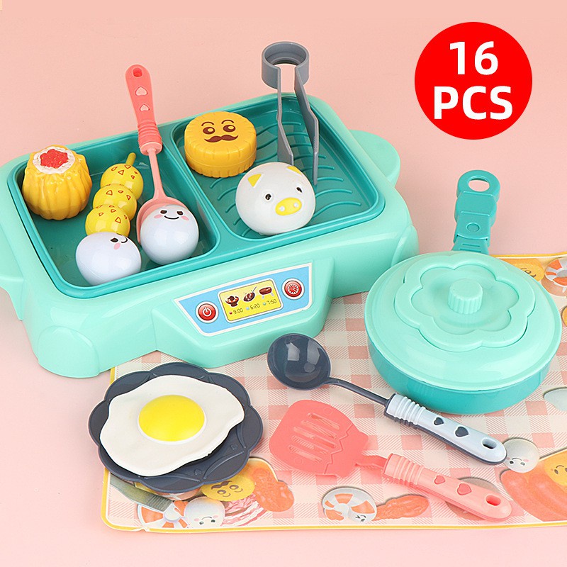 Bộ đồ chơi HYG Toys mô phỏng dụng cụ nhà bếp và món ăn vui nhộn 2 màu tùy chọn dành c