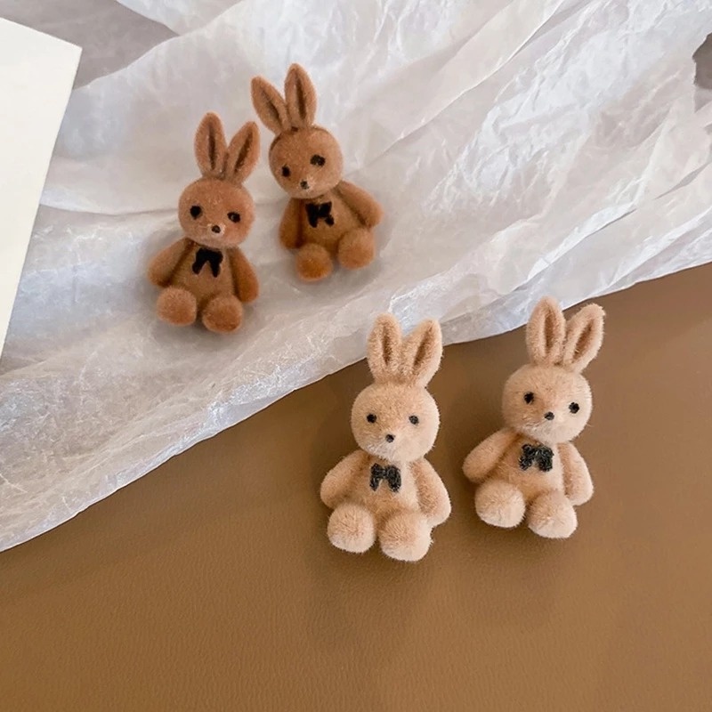 1 Cặp Bông Tai Hình Thỏ Dễ Thương Cho Nữ