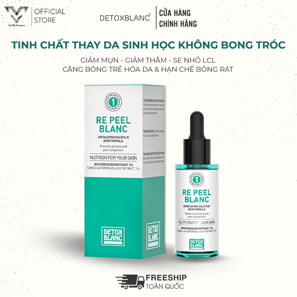 PEEL MỤN, thâm, đều màu da, se nhỏ lỗ chân lông :1 Peel da Re Peel Blanc, 1 Tinh chất B5, 1 Sữa Rửa Mặt TẶNG 1 TONER