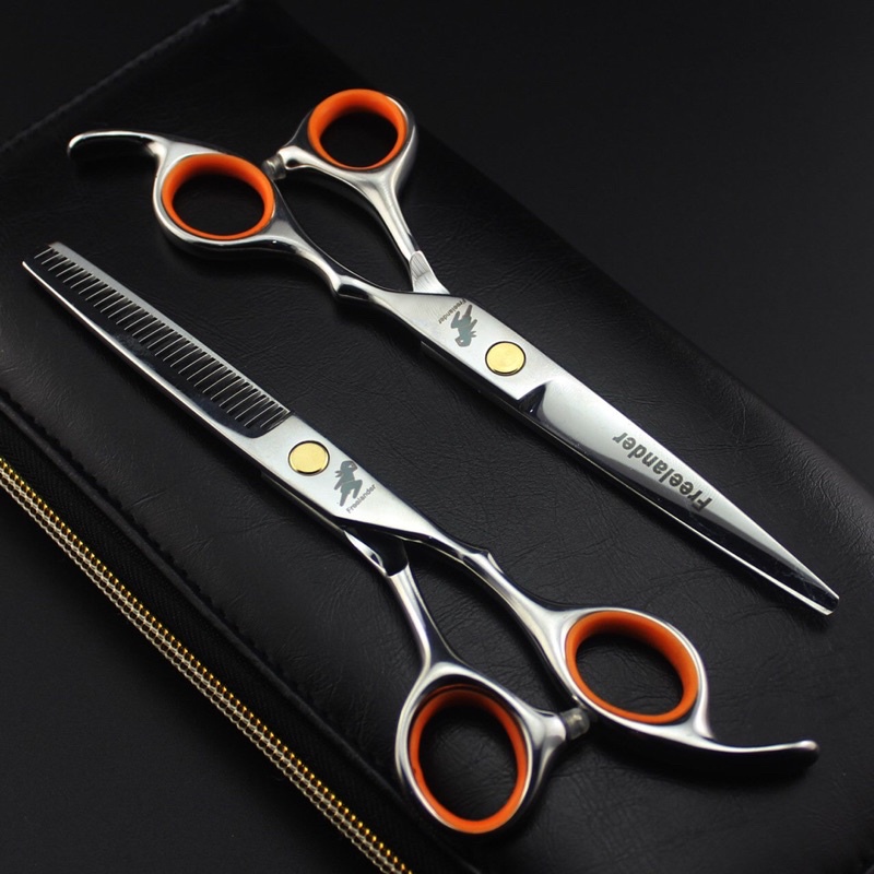 Bộ 2 Kéo Cắt Tỉa Tóc Gia Đình Giá Rẻ Cho Học Viên Home Hair Cutting Scissors Freelander 6.0