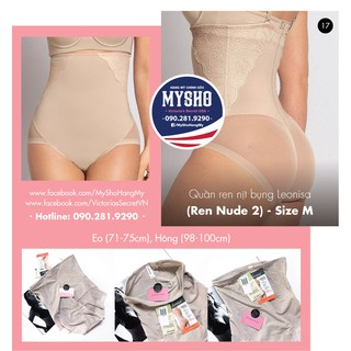 Quần gen nịt bụng phối ren Leonisa, Size S, M, L