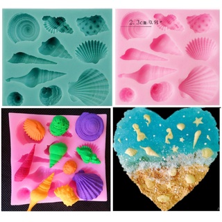 Khuôn silicone hình cá chép, ốc, sò