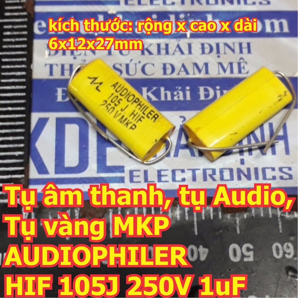 5 cái Tụ âm thanh, tụ Audio, Tụ vàng MKP AUDIOPHILER HIF 105J 250V 1uF kde5961
