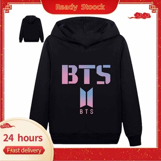 BTS Áo len có mũ trùm đầu Trẻ em Dài tay Bé trai Cô gái