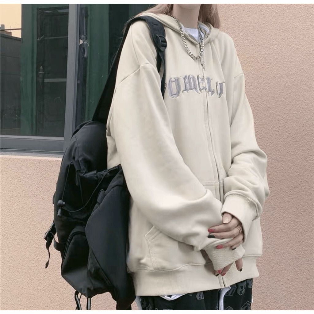 Áo khoác nỉ dây kéo form to y hình cá tính , họa tiết cực đẹp thời trang nét y hình LANA FASHION