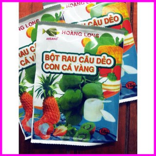 Free ship 1 hộp 12 gói bột thạch rau câu dẻo con cá vàng