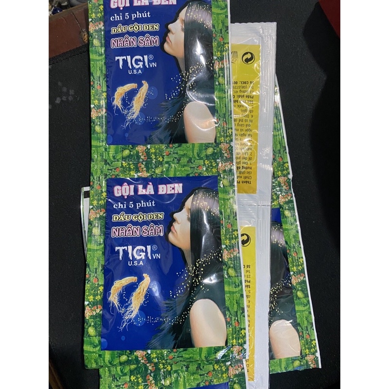 Gội là đen thảo dược Tigi,phủ bạc tốt,không dính da đầu