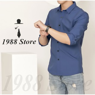 Áo sơ mi nam dài tay SD-06 (Màu xanh đậm)