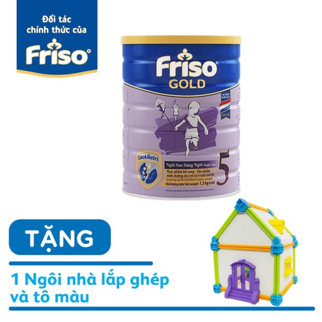 (HCM) Sữa Bột Friso Gold 5 1500g( tặng quà)