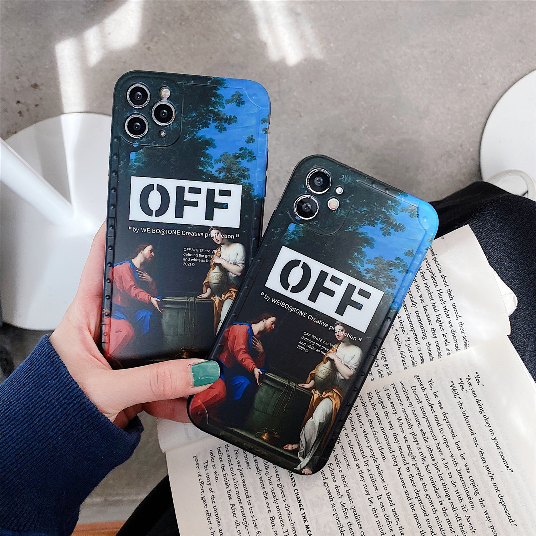 Ốp điện thoại in logo OFF-WHITE thời trang cho Iphone12 Mini 11 Pro Max 7 / 8plus Se2020 X / Xs Xr Xsmax | BigBuy360 - bigbuy360.vn