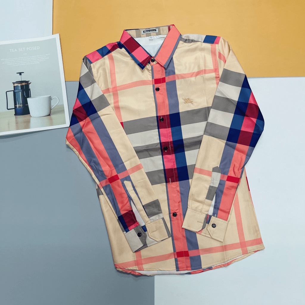 Áo Sơ Mi Nam Tay Dài Phối 3D Sọc Lớn Logo Thêu Ngựa Phong Cách Sang Trọng Trẻ Trung [NEW UNISEX]