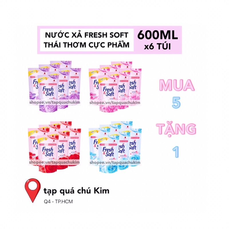 MUA5TẶNG1 Nước xả FRESH SOFT Thái Lan 600ML (thơm hơn COMFORT) - tapquachukim