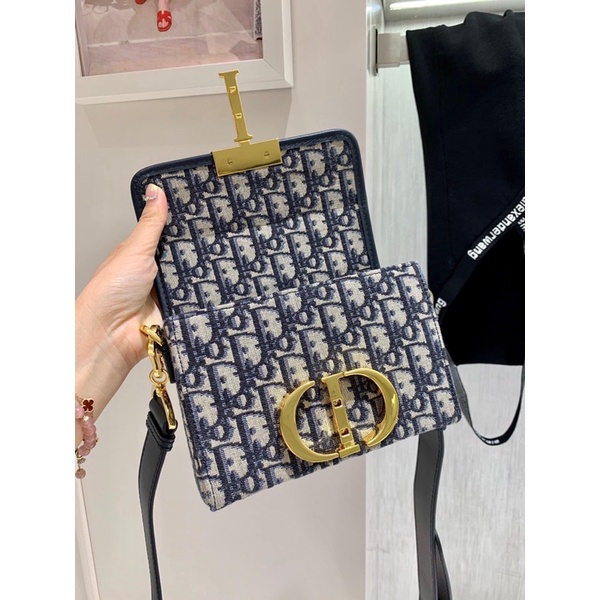 Túi Xách Hoa Xanh Thổ Cẩm Dây Bản To Sz18cm