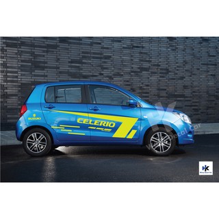 Tem xe Celerio -phong cách thể thao - decal Celerio