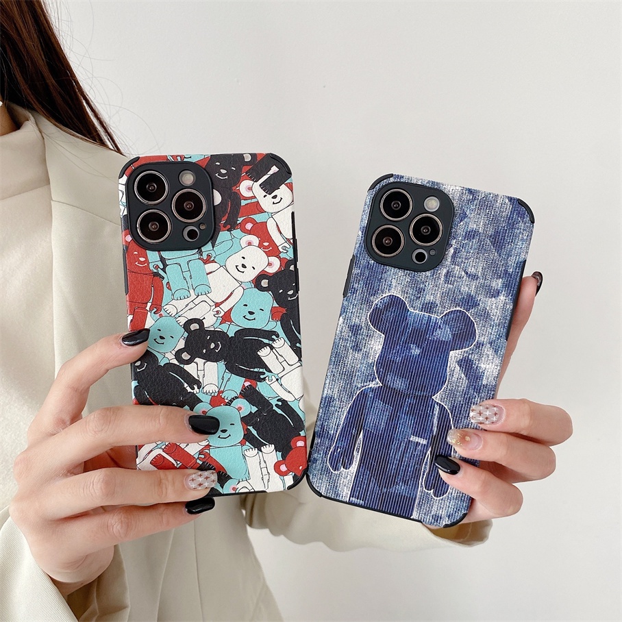 Ốp Điện Thoại Mềm Hình Gấu Cho For iPhone 13 12 11 Pro Max SE2020 X XR Xs Max 7 8 6 6s Plus SE 2020