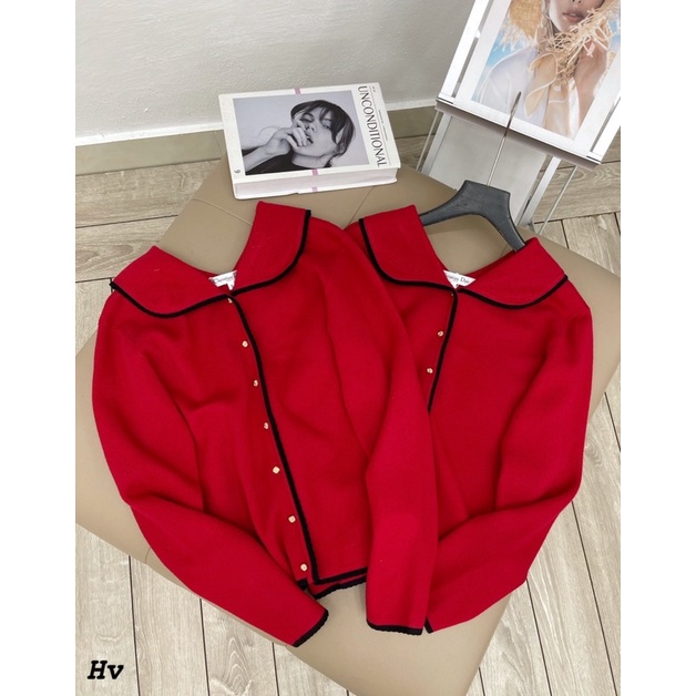 ÁO LEN ĐỎ CỔ NƠ NOEL THỜI TRANG 2021