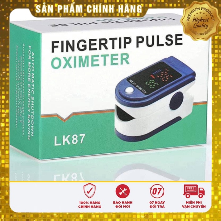 [Chính hãng] Máy đo SPO2, Máy đo nồng độ oxy trong máu và đo nhịp tim cầm tay LK87- Tặng kèm pin + dây đeo