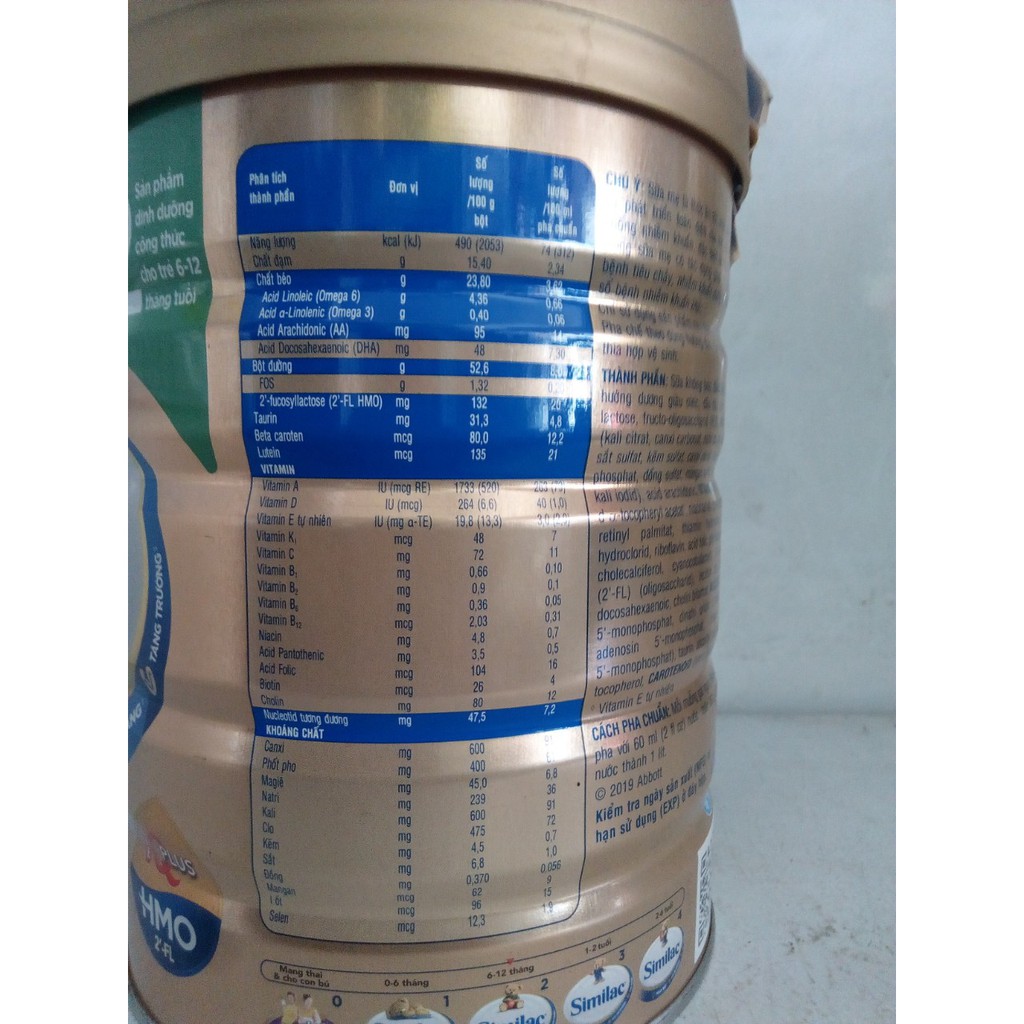 (Giá sập sàn) Sữa Bột Abbott Similac 2 - 900g (date 08/2021)