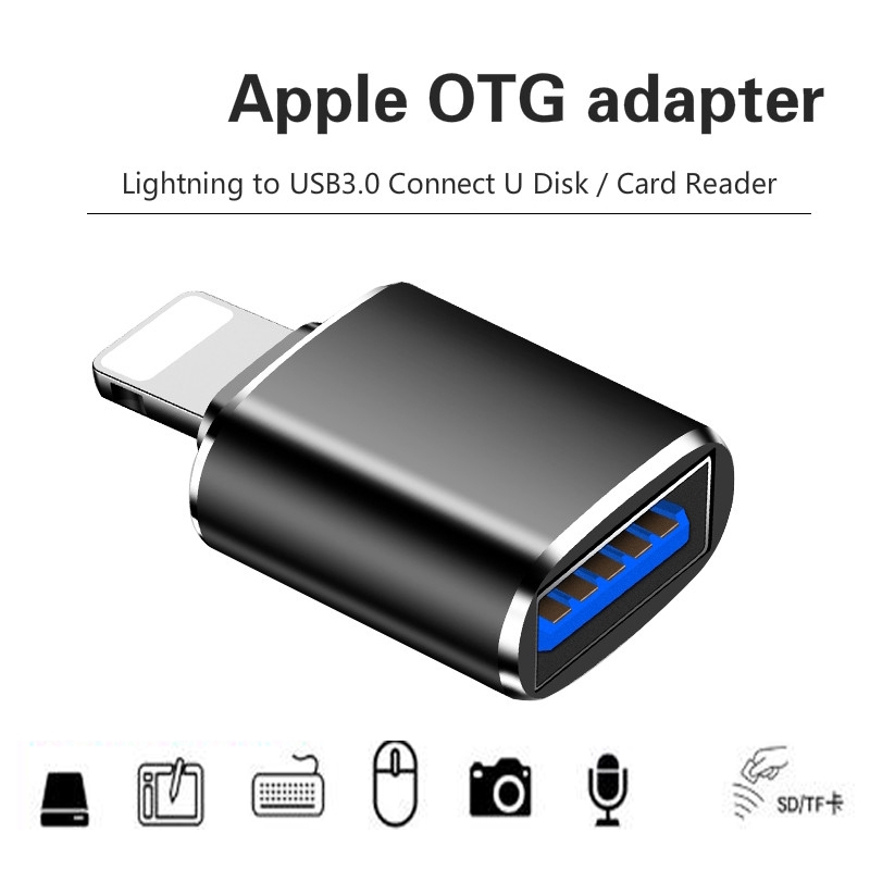 Đầu chuyển đổi OTG lightning sang usb 3.0 cho Ipad Iphone 7 8 X Xr 11 Pro Xs Max Ios 13 | WebRaoVat - webraovat.net.vn