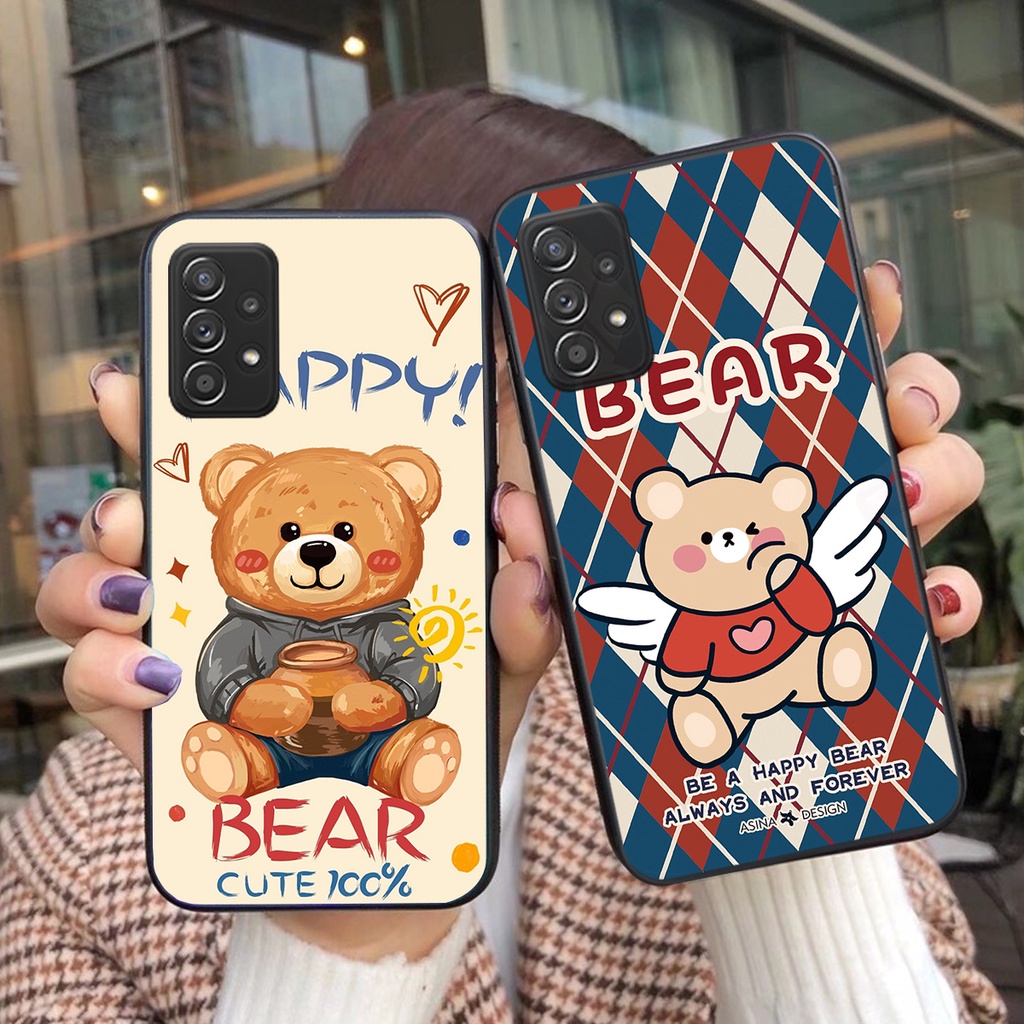 Ốp lưng Samsung A32 / A52 / A72 in hình cute, chú gấu thể thao tinh nghịch cực đáng yêu