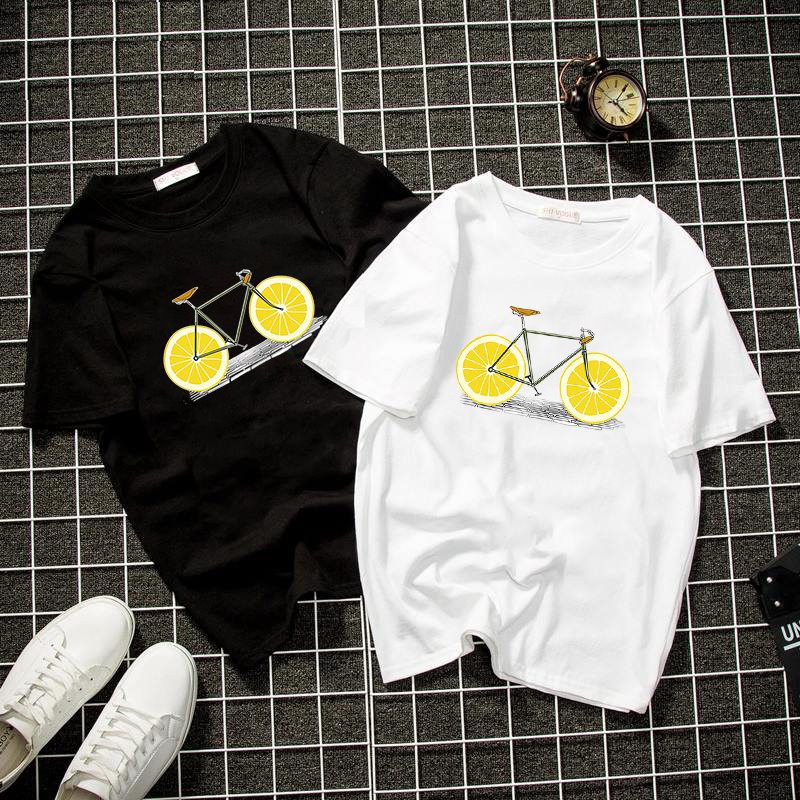 Áo thun tay lỡ xe đạp vàng vải dày mịn 2020T3077