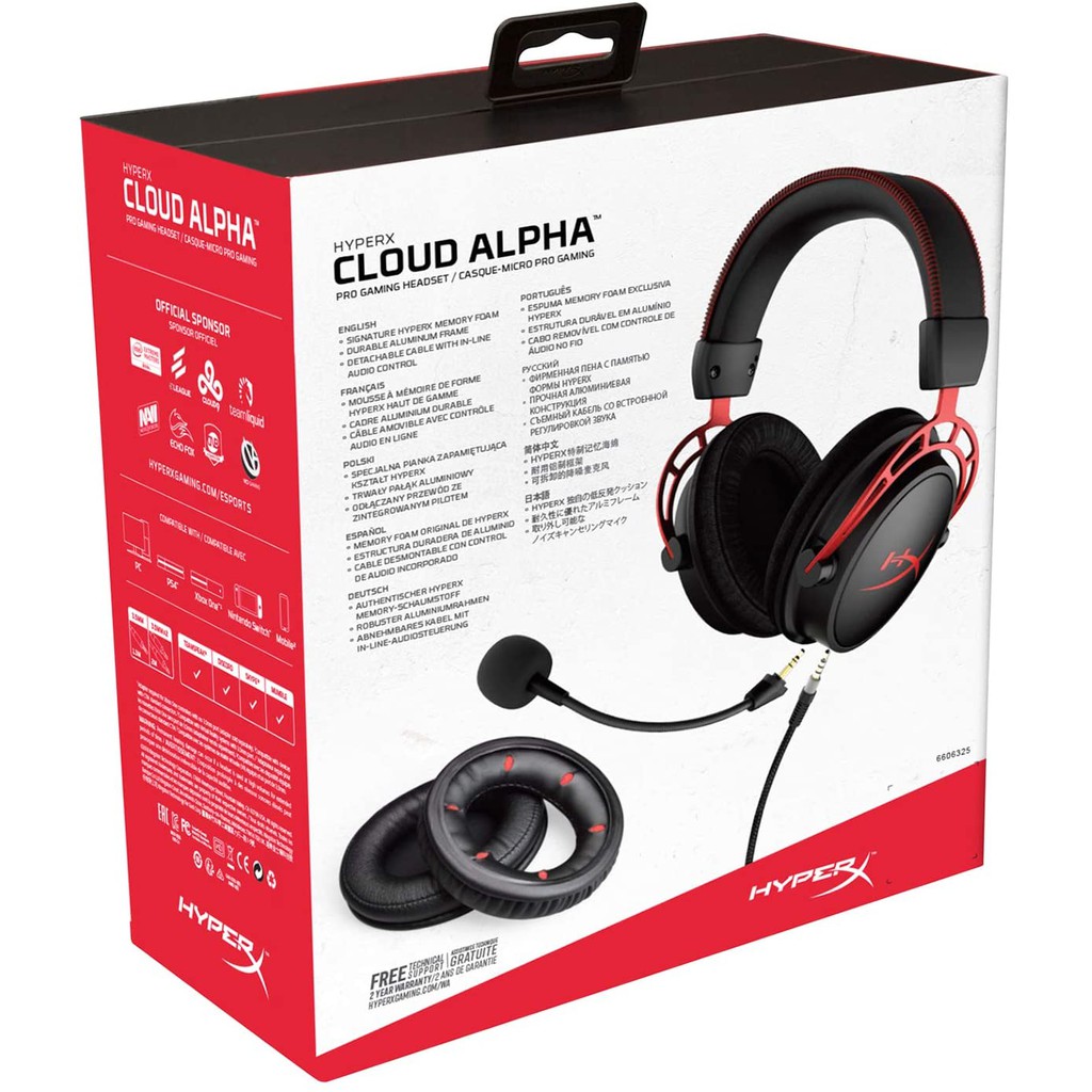 TAI NGHE CHƠI GAME KINGSTON HyperX Cloud Alpha Red (CHÍNH HÃNG)