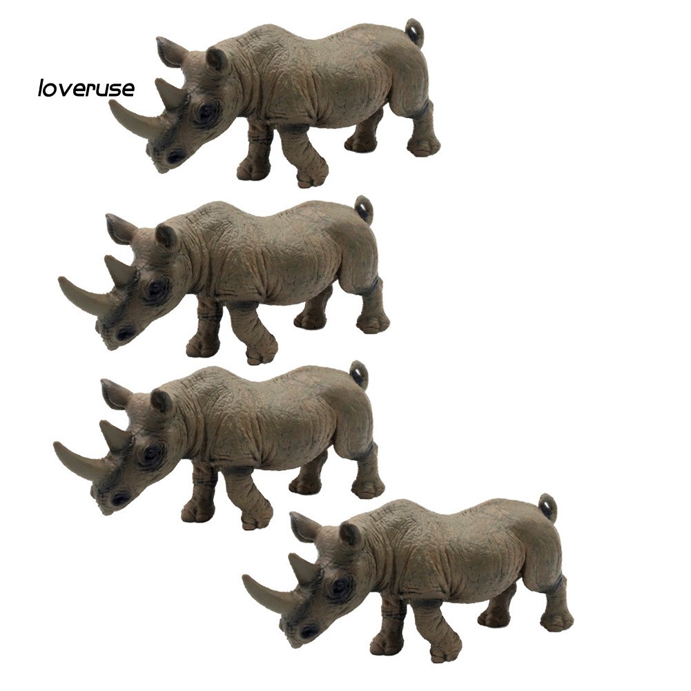 Đồ Chơi Mô Hình Tĩnh Tê Giác Hoang Dã Châu Phi Cho Bé