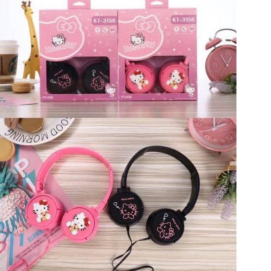 (W_02) Tai Nghe Chụp Tai KT-3156 Hello Kitty3156 + MIC Có Sẵn!