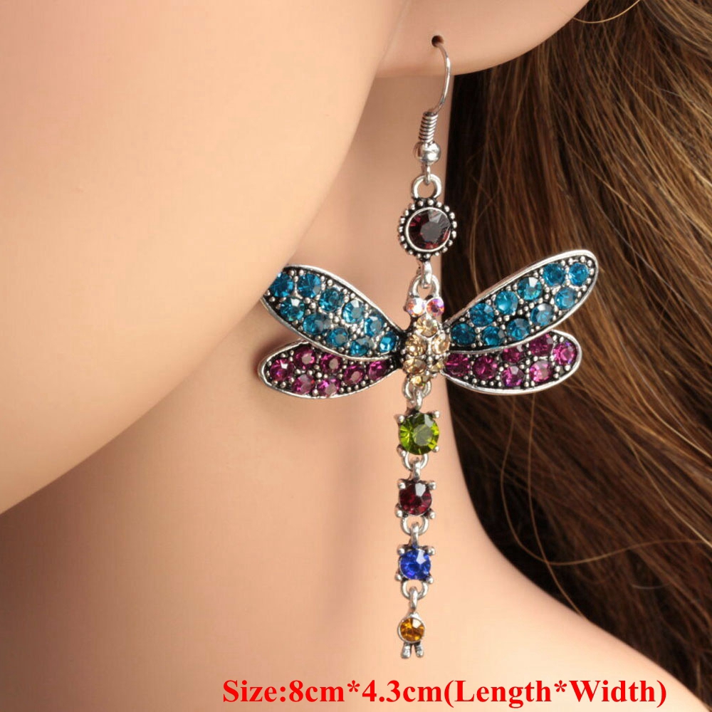 Hoa tai hình chuồn chuồn phong cách retro