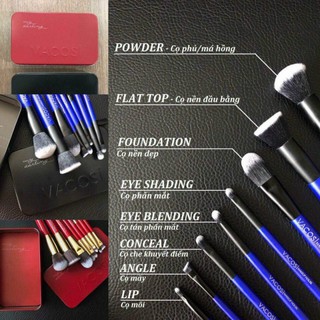Hộp cọ du lịch My Darling gồm 6 và 8 cây Vacosi Đen - Đỏ
