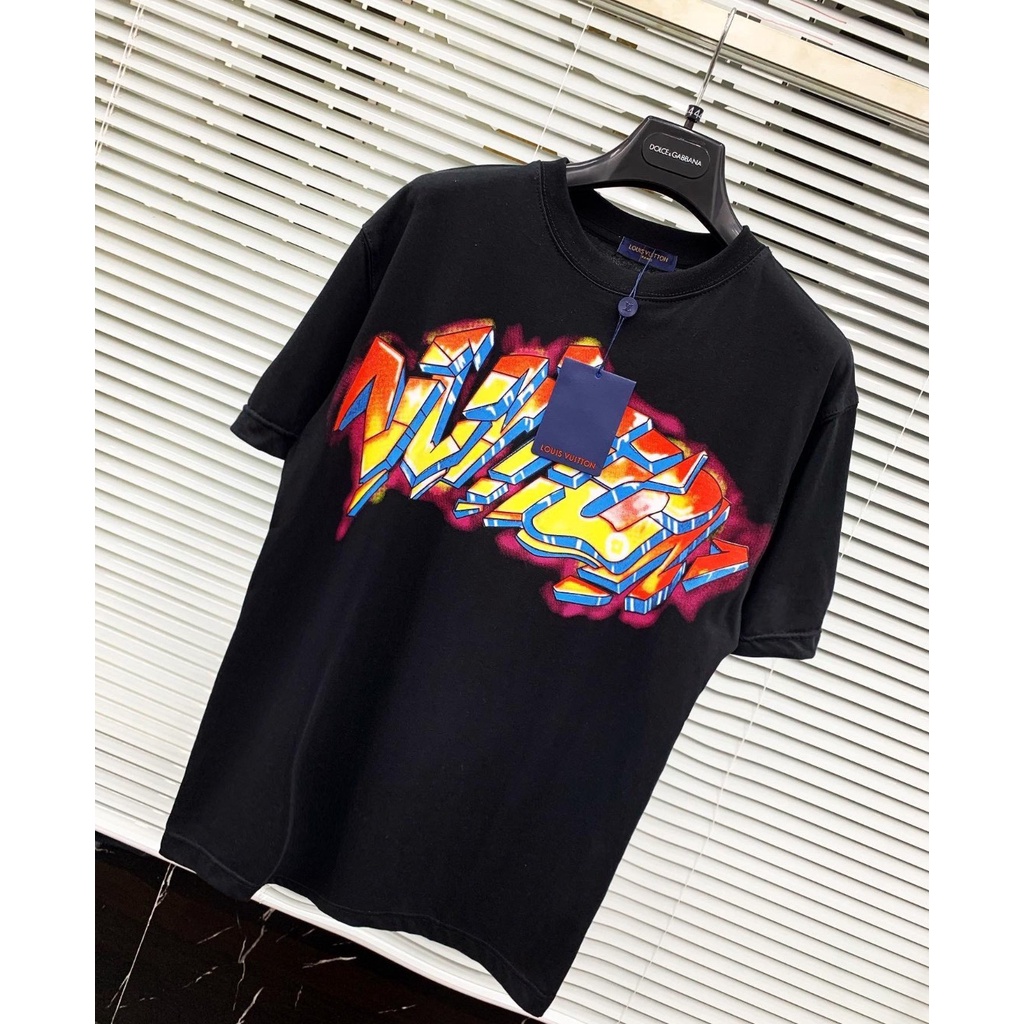 Áo Thun Phối Chữ Bản Lớn 3D Ngực, Cotton Mịn Thấm Hút Hoạt Động Hè Thoải Mái Phong Cách Thể Thao Mã GAREM 2022