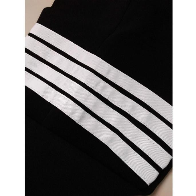 12.12 🌸 SALE 😭XẢ Quần Vải Nam Màu Đen Sọc Trắng Phong Cách Công Sở, Quần âu nam kẻ trắng dáng hàn . . : * 🌸