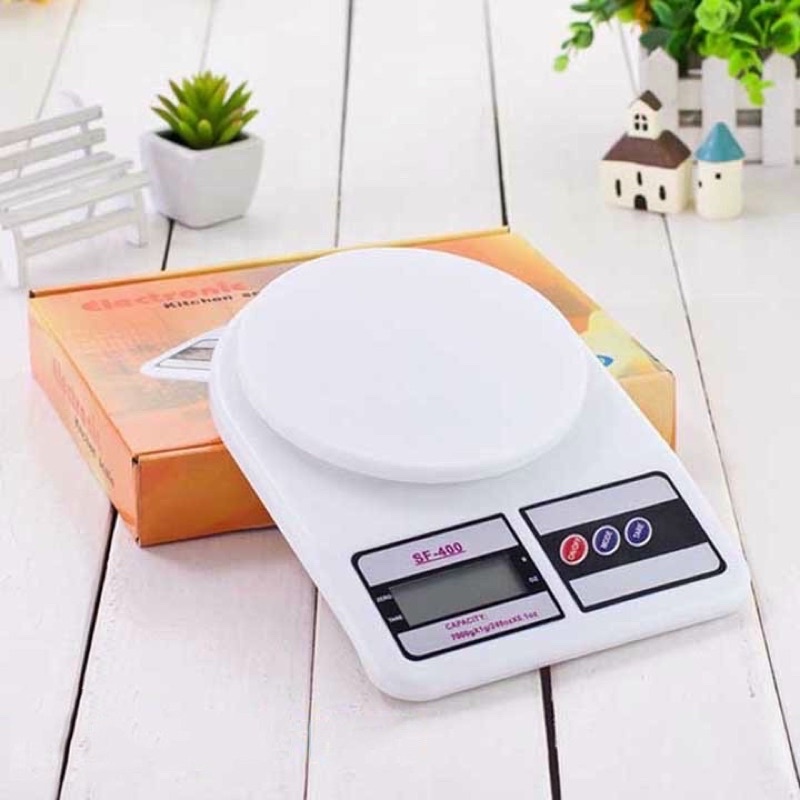 (tặng kèm pin) Cân điện tử nhà bếp mini sf-400 cân tối đa 10kg