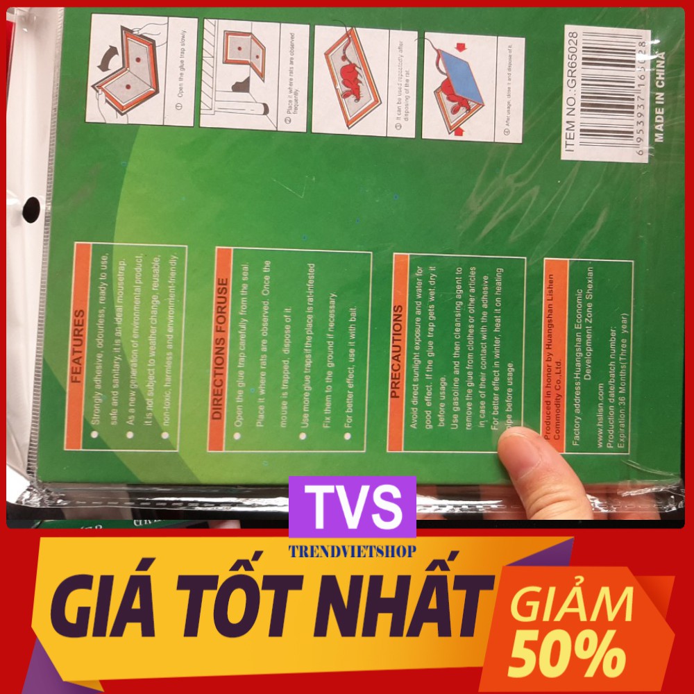 BẤY DÍNH CHUỘT, BẪY CÔN TRÙNG MOUSE &amp;RAT GLUE TRAPS SIÊU DÍNH, TÁI SỬ DỤNG ĐƯỢC