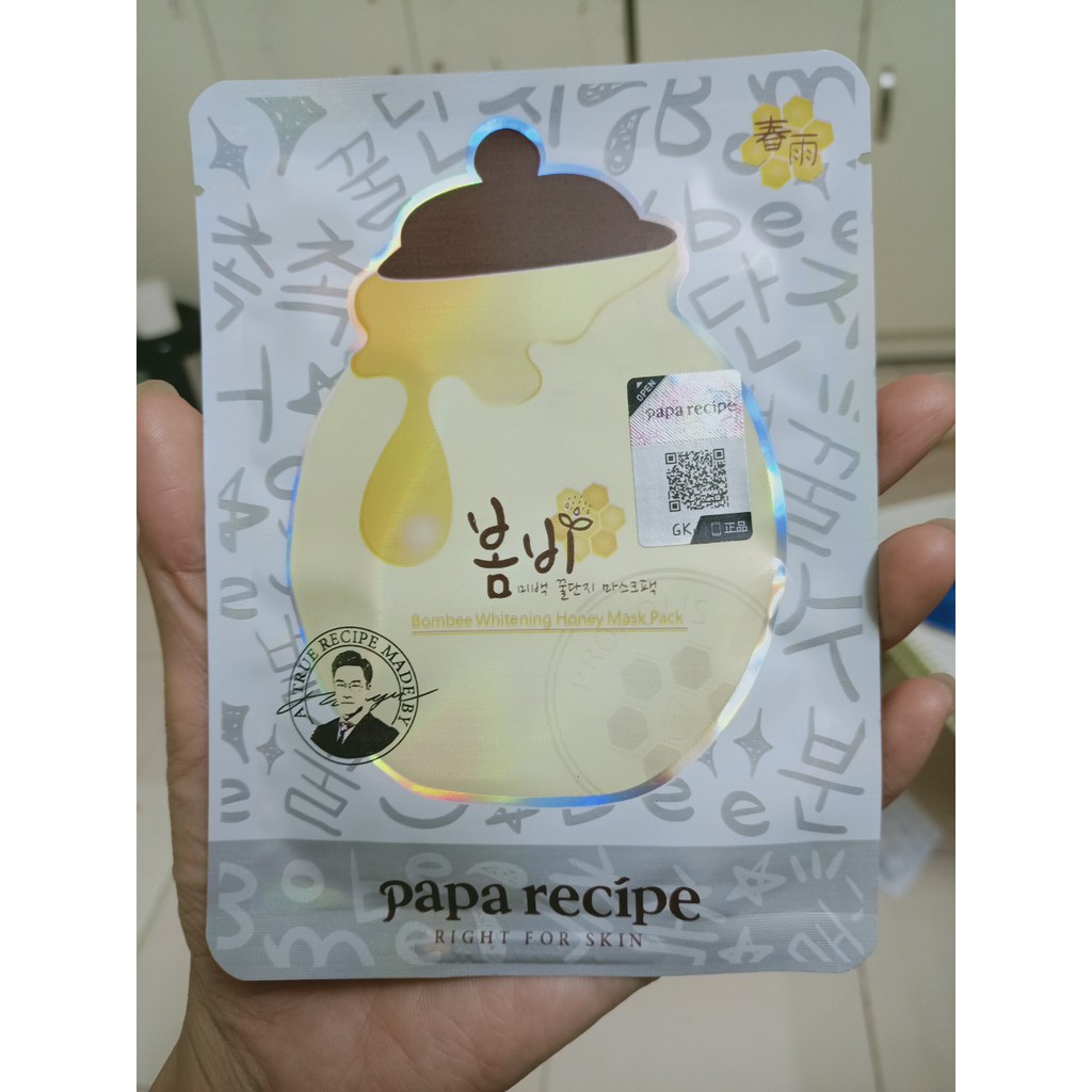 Mặt Nạ Cao Cấp Dưỡng Ẩm Trắng Sáng Hàn Quốc Papa Recipe Bombee Black Honey Mask Pack, JMsolution, N.M.F Aquaring