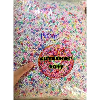 hạt xốp mix màu,hạt xốp trắng( 150gr,200gr)