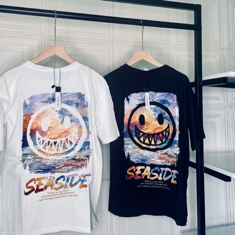 [2Buffalo] Áo thun Unisex, Áo thun nam nữ tay ngắn Seaside co giãn 4 chiều mát mẻ form oversize thích hợp mùa hè | BigBuy360 - bigbuy360.vn