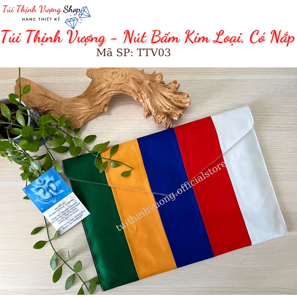 Túi Thịnh Vượng Ngũ Sắc Size A4, Đựng Kinh Sách, Giấy Tờ Tùy Thân, Sổ Đỏ, Laptop, Ipad, Máy Tính Bảng