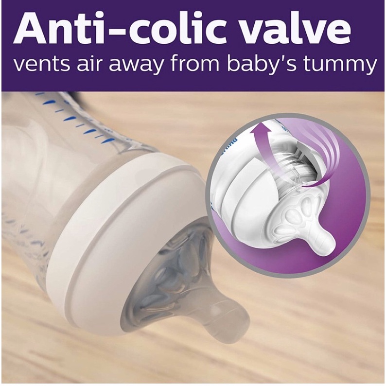 bình sữa thuỷ tinh Philips AVENT 120ml kèm núm số 1