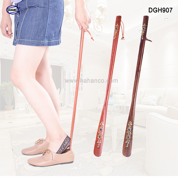 Đón Gót Giày Dài 55cm Gỗ Tự Nhiên Nguyên Khối HAHANCO Cho Giày Nam &amp; Nữ - DGH907