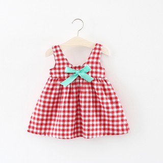 Váy thô cổ nơ cho bé gái 10-17kg