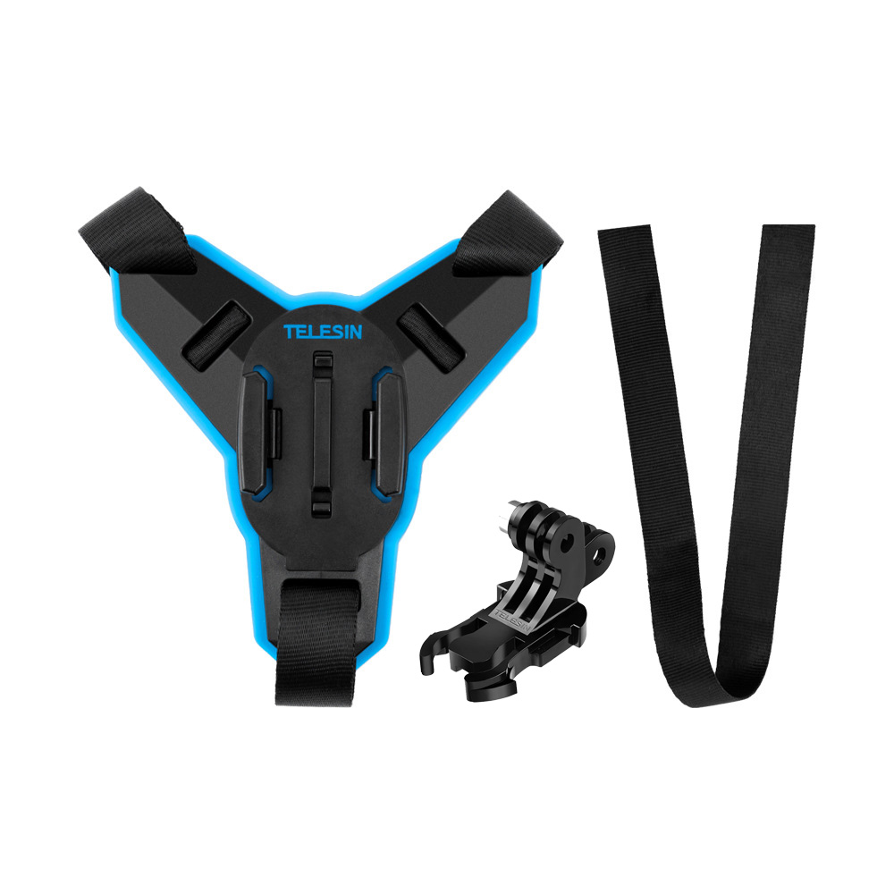 Mount Gắn Cằm Cho GoPro Telesin - Bộ Gắn Cằm Lên Mũ Fullface  Kèm đế khóa J